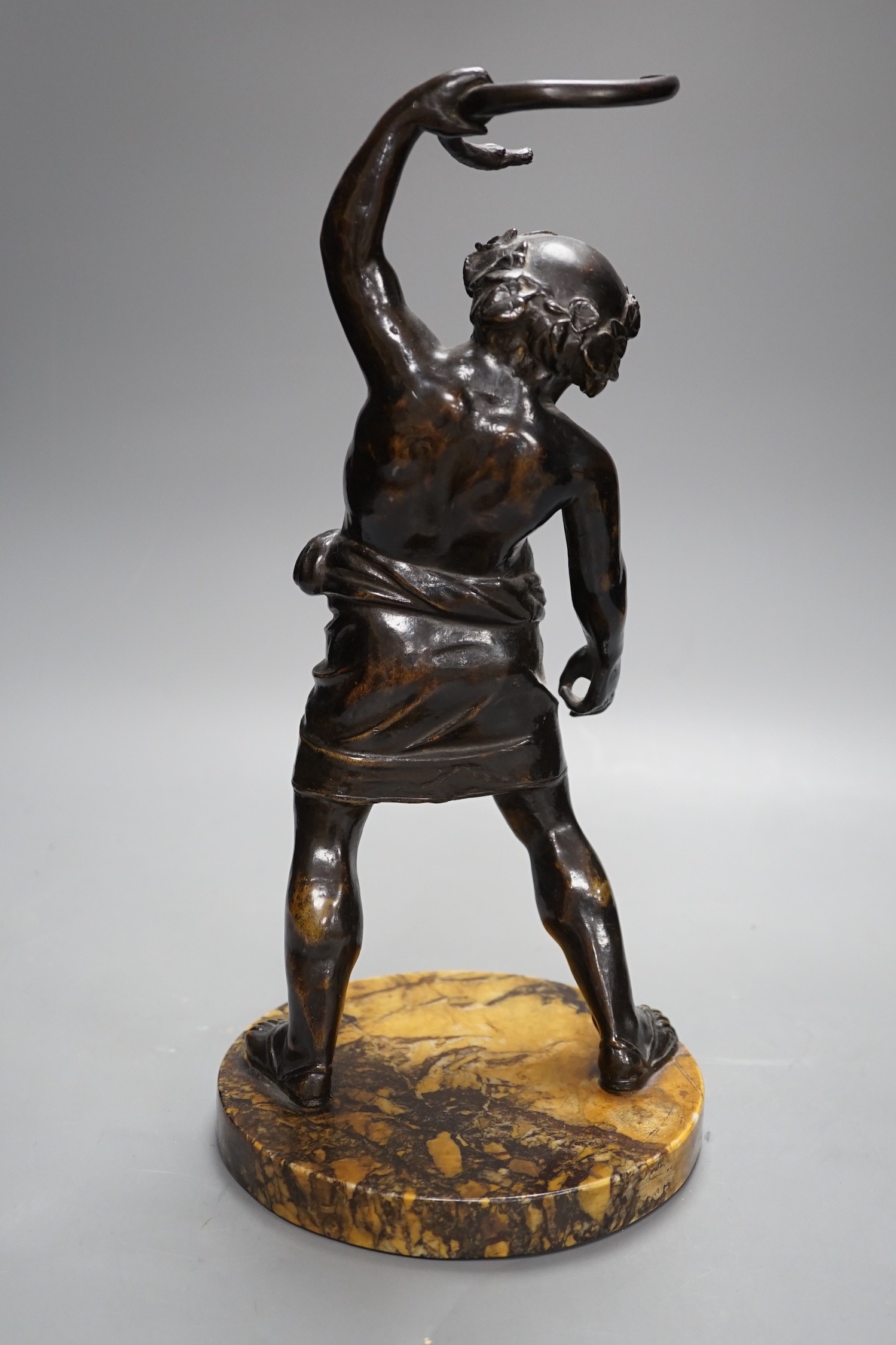 After the antique - a 19th century century bronze figure of the Drunken Silenus height 36cm